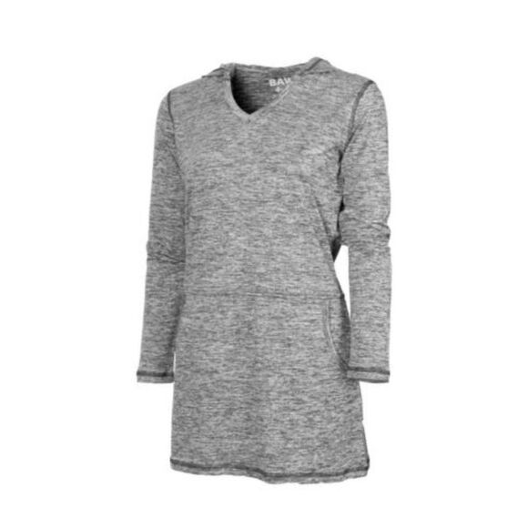 BAW Womens Size Medium Hoodie Dress Black Gray Heather - Picture 2 of 7